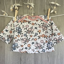 Pullover langarm French Terry Blumen