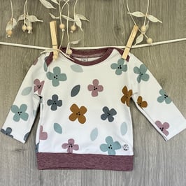 Pullover langarm French Terry Flowers 56