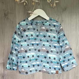 Musselinhemd langarm Jungs Grösse 98