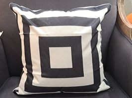 BRAND NEW Black Squares Geometric Cushion - 2 Available