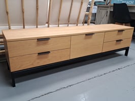 "Macy" Oak Veneer TV Entertainment Unit