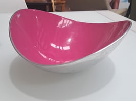 Pink & Silver Fruit Bowl