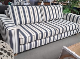 Navy & White Stripe 3 Seater Lounge