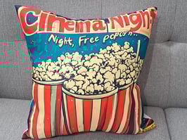 BRAND NEW Waterproof "Cinema Night" Popcorn Cushion