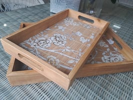BRAND NEW Blossom Bamboo Tray - 2 Sizes