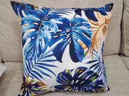 BRAND NEW Blue Monstera Cushion - 2 Available
