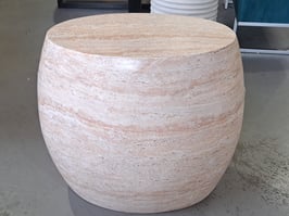 BRAND NEW Oval Travertine Look Coffee Table