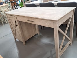 "Harvey Norman" Grey Timber Laminate Desk