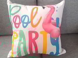 BRAND NEW Bright Pink Flamingo "Pool Party" Cushioon