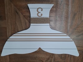 EX DISPLAY White Whale Tail Wall Hanging