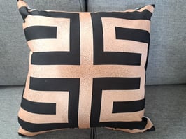 BRAND NEW Black & Gold Geometric Cushion - 2 Available