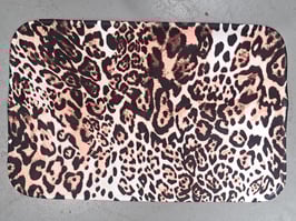 BRAND NEW Plush Leopoard Print Bathroom / Door Mat