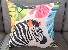 BRAND NEW Tropical Zebra Cushion