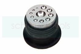 Loch- Rillen-Anke, doppelseitig auf Gummisockel