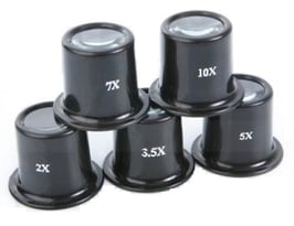 Augenlupenset, 5 teilig