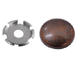 屋外可) いたずら防止キャップ　50個入　アンティークブロンズ 16mm　Abox