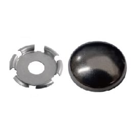 屋外可) いたずら防止キャップ　10個入　ステレンスメタルブラック 16mm