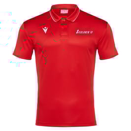 MACRON Draco Polo rot mit Sieglarer TV Logo