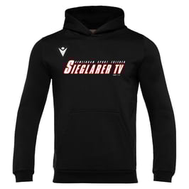 MACRON Banjo Hero Hoodie schwarz mit Sieglarer TV Logo und Wunschname