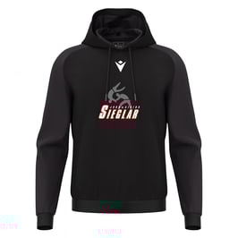 MACRON Horn Hoodie schwarz mit Judo & Aikido-Logo und Wunschname