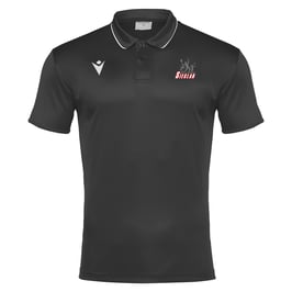 MACRON Draco Polo schwarz mit Sieglarer TV Ballsport-Logo