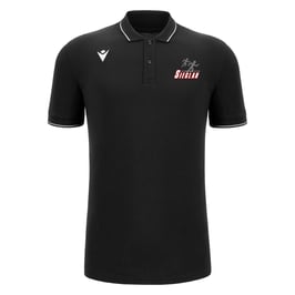 MACRON Comedy ECO Polo schwarz mit Sieglarer TV Leichtathletik-Logo