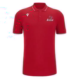 MACRON Comedy ECO Polo rot mit Sieglarer TV Leichtathletik-Logo