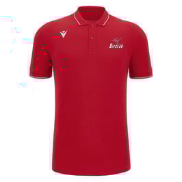 MACRON Comedy ECO Polo rot mit Sieglarer TV Turnen-Logo
