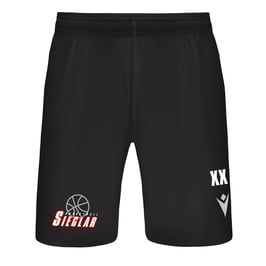 MACRON ELM Shorts schwarz mit kleinem Sieglarer TV Basketball-Logo