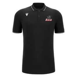 MACRON Comedy ECO Polo schwarz mit Sieglarer TV Fitness & Dance-Logo