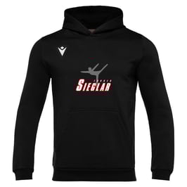 MACRON Banjo Hero Hoodie schwarz mit Sieglarer TV Turnen-Logo und Wunschname