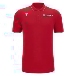 MACRON Comedy ECO Polo rot mit Sieglarer TV Logo