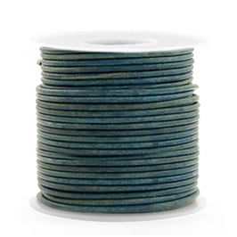 Vintage Legion Blue Rindrundleder