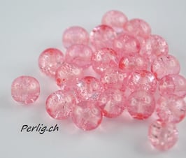 Crystal Crackled Pink 8 mm