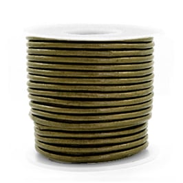 Dark Olive green met Rindleder