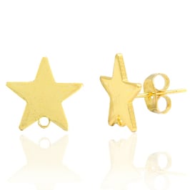 Neu Ohrstecker Stern mit Oese