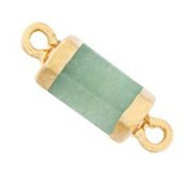 Zwischenstück Hexagon green gold