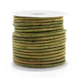 Vintage moss green Rindleder