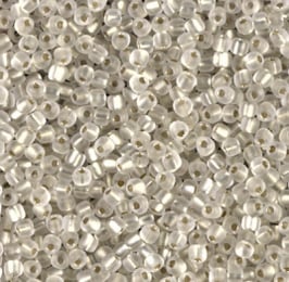 Matted Silver Lined Crystal 10/0