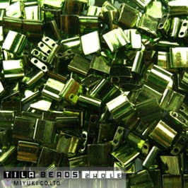 Olive green gold Luster