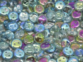 2hole Lentils Crystal green Rainbow