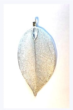 Blatt Natural Leaf Silbern