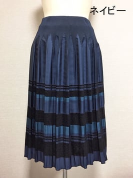 ￥20,900     IS-9511-3W　モール入りボーダースカート（ネイビー）