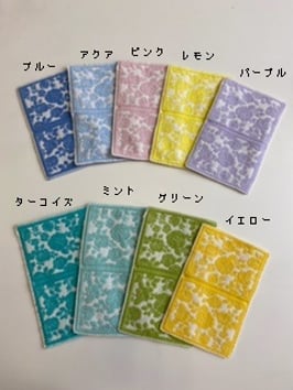 二つ折り・ポケット付き抗菌ハンカチ（バラ柄）￥1,320（税込み）