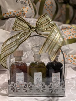 Bügel Tablett mit Trio Flaschen