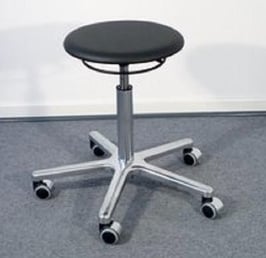 Rollhocker Polsterfarbe: SCHWARZ