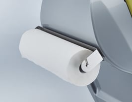 Halterung für Papierrolle, Papierrolle