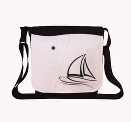 Wechseltasche/Cover " Segelboot " Segel weiss