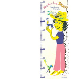 Plakat "Riesling" mit Messlatte (mit dem Riesen aus HEY, HEY, HEY, TAXI!)