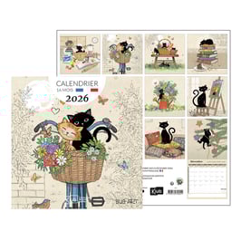 Calendrier chat bicyclette